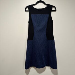 Ann Taylor Color Block Ponte Sheath Dress Sz 4 Space Dyed